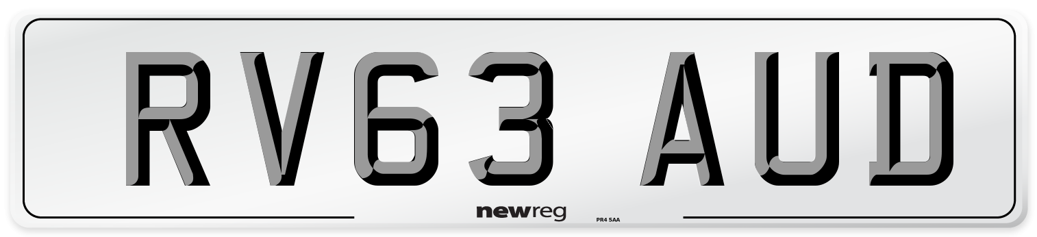RV63 AUD Number Plate from New Reg